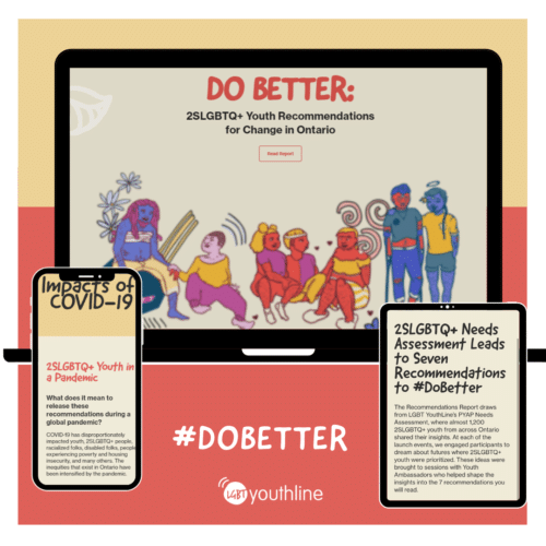 Illustration of phone screen and tablet screen with do better report open.