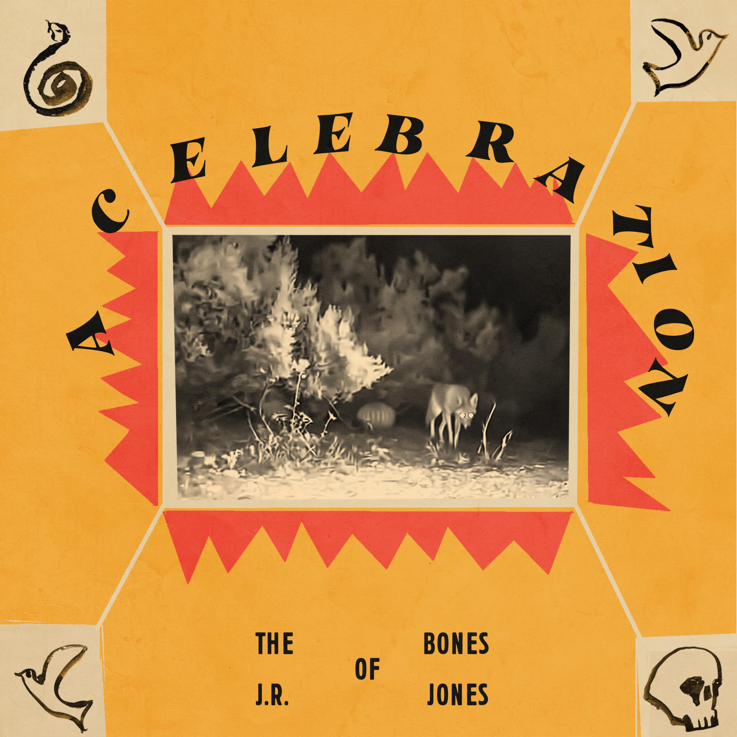 The cover to The Bones of J.R. Jones' EP, A Celebration