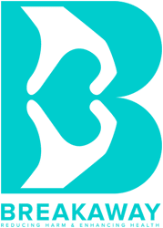 A blue letter B is formed with two hands forming a sideways heart in the centre.