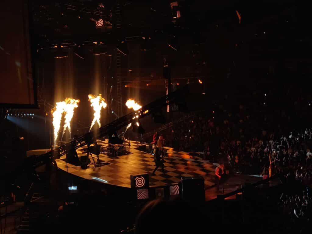 Pyrotechnics at the MGK concert