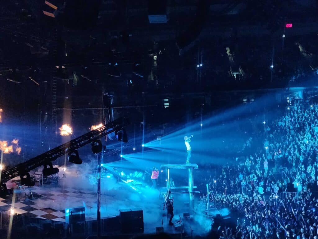 MGK on stage at the Scotiabank Arena